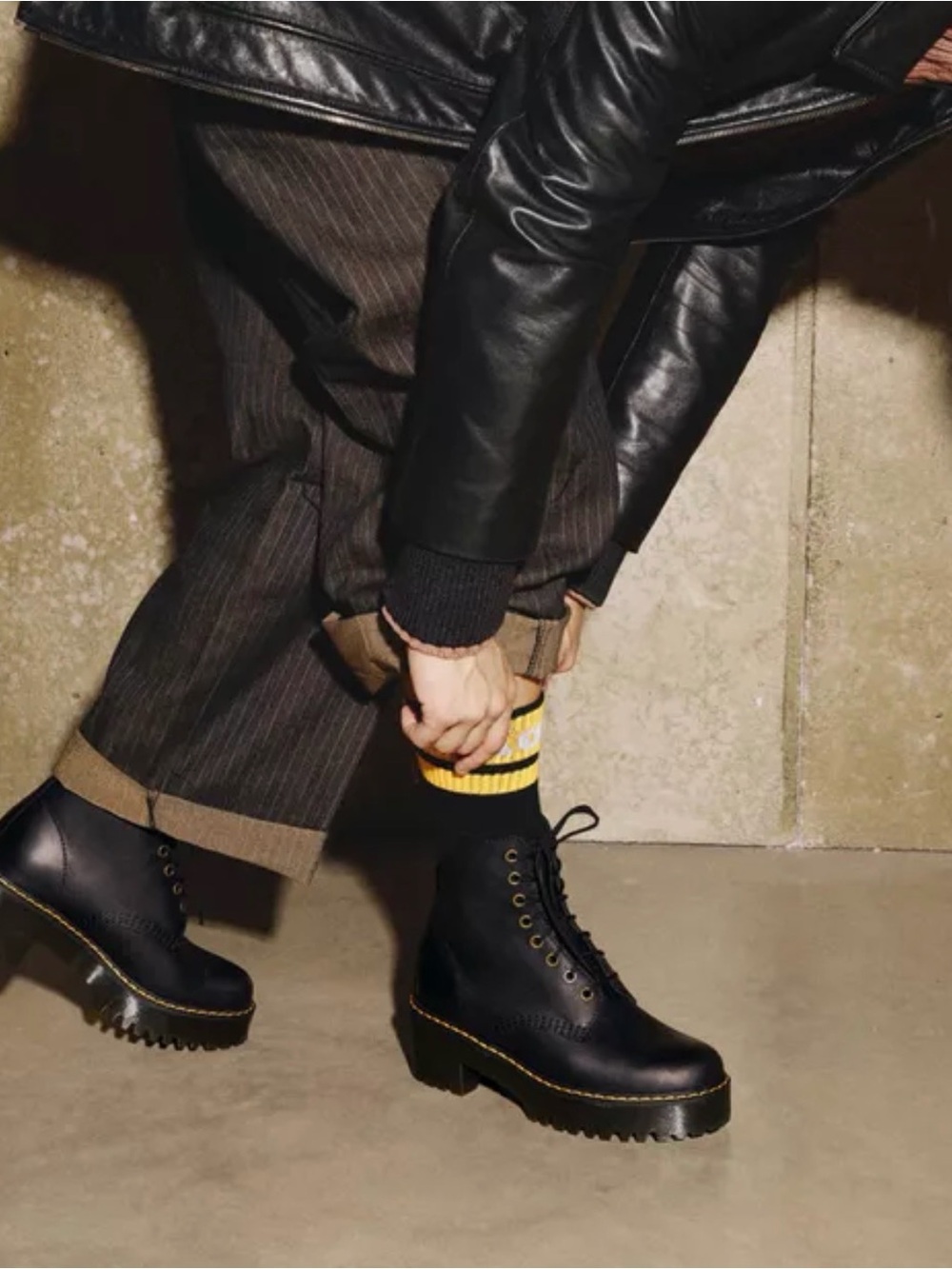 Dr. Martens Shriver Hi Lace-Up Chunky Lug Heel Boots